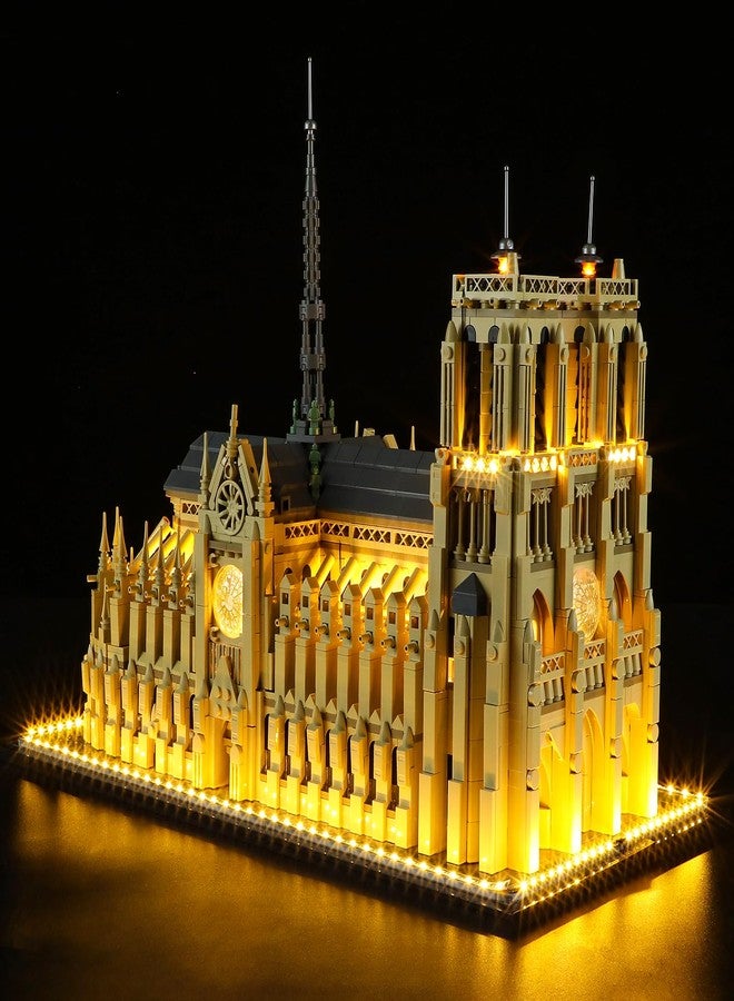 YEABRICKS LED Light for 21061 Architecture Notre Dame Cathedral Building Blocks Model (Building Set NOT Included) - Image 3